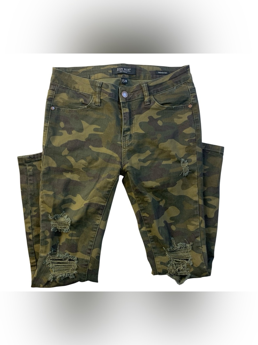 Judy Blue Women's Skinny Camo Distressed Jeans